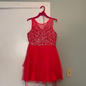 Rare Editions Red Sparkle Kids Dress